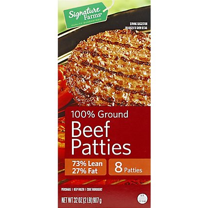 Signature Farms Beef Patties Ground 73%lean - 2 LB - Image 2