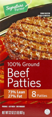 Signature SELECT Beef Patties Ground 73%lean - 2 LB - Image 2