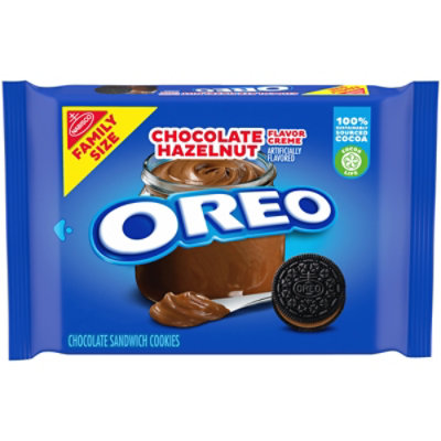 OREO Chocolate Hazelnut Flavored Creme Chocolate Sandwich Cookies Family Size - 17 Oz - Image 1