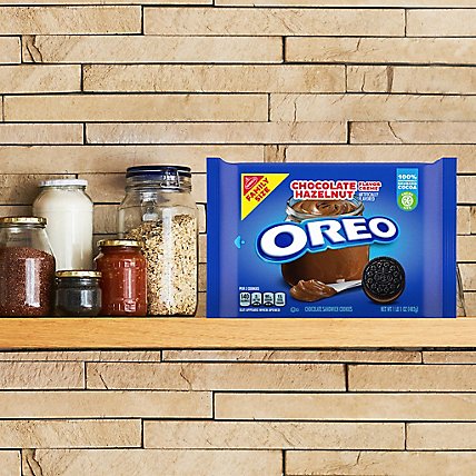 OREO Chocolate Hazelnut Flavored Creme Chocolate Sandwich Cookies Family Size - 17 Oz - Image 4