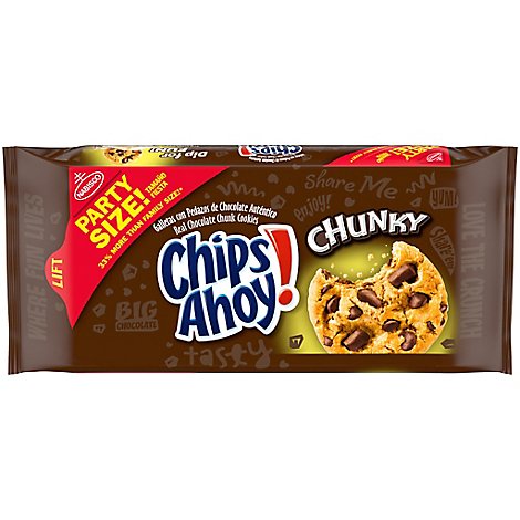 Chips Ahoy! Cookies Chunky Chocolate Party Size - 24.75 Oz