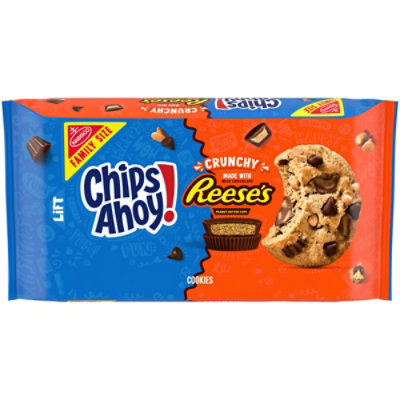 CHIPS AHOY! Reese’s Peanut Butter Cup Chocolate Chip Cookies Family Size - 14.25 Oz