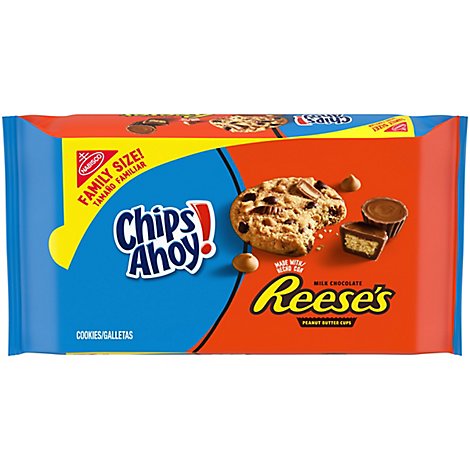 Chips Ahoy! Cookies With Reeses Peanut Butter Cups Family Size - 14.25 Oz