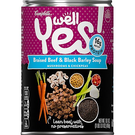 Well Yes Braised Beef & Black Barley Soup - 16.1 OZ