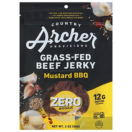 Country Archer Zero Sugar Mustard Bbq Beef Jerky - 2 OZ - Image 2