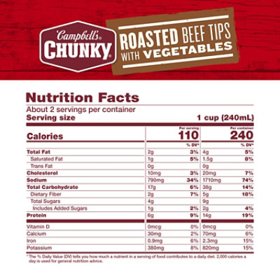 Campbell's Chunky Roast Beef Tips With Vegetables Soup - 18.8 Oz - Image 4