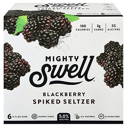 Mighty Swell Blackberry Spiked Seltzer 6pkcn In Cans - 6-12 FZ - Image 3