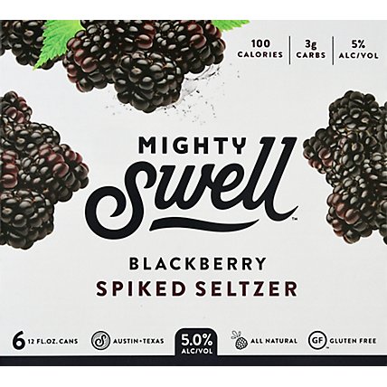 Mighty Swell Blackberry Spiked Seltzer 6pkcn In Cans - 6-12 FZ - Image 2