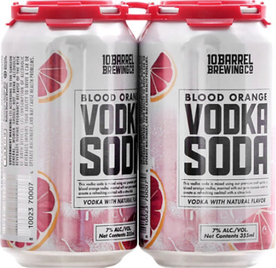 10 Barrel Brewing Co. Blood Orange Vodka Soda In Cans - 4-12 Fl. Oz. - Image 4