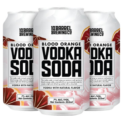 10 Barrel Brewing Co. Blood Orange Vodka Soda In Cans - 4-12 FZ