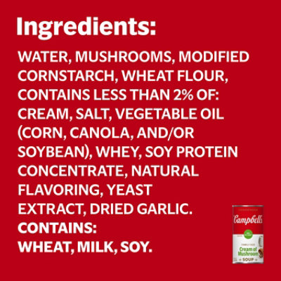 Campbell's Condensed Cream Of Mushroom Soup Family Size - 22.6 Oz - Image 5