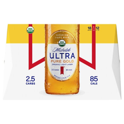 Michelob ULTRA Pure Gold Organic American Lager Beer in Bottles - 18 - 12 Fl. Oz. - Image 2