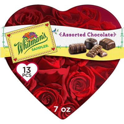 Whitmans Chocolates Heart Tin Astd - 7 OZ