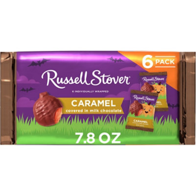 Russell Stover Milk Chocolate Caramel Pumpkins - 6 Count