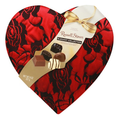 Russell Stover Prvt Reserve Chocolate Assorted Heart - 8 OZ - Image 1