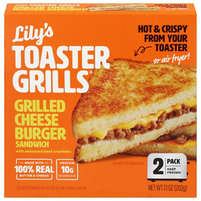 Lilys Toaster Grills Sandwich Grilled Cheeseburger - 7.4 Oz - Image 2