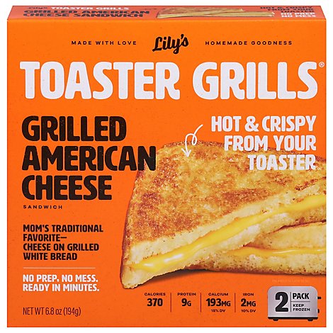 Lilys Toaster Grills Sandwich Grilled American Cheese - 7.4 Oz