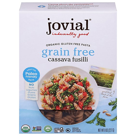 Jovial Pasta Cassava Fusilli Grain Free - 8 Oz