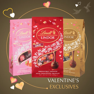Lindt LINDOR Valentines Assorted Chocolate Candy Truffles Bag - 8.5 Oz - Image 4