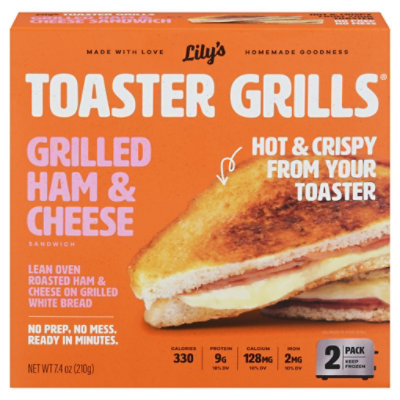 Lilys Toaster Grills Sandwich Grilled Ham & Cheese - 7.4 Oz