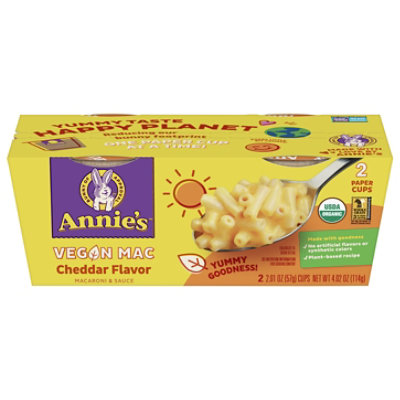 Annie's Organic Vegan Mac Cheddar Flavor Pasta 2 Pack - 4.02 OZ - Image 3