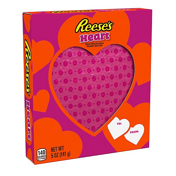 Reese's Milk Chocolate Peanut Butter Heart Candy Gift Box - 5 Oz