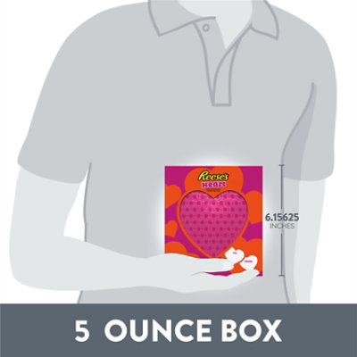 Reeses Milk Chocolate Peanut Butter Heart Valentines Day Candy Gift Box - 5 Oz - Image 5