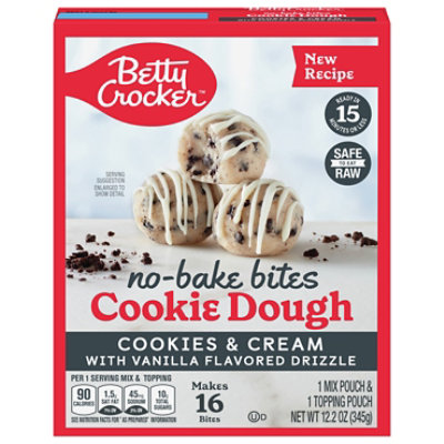 Betty Crocker Cookies & Cream No Bake Cookie Dough Bites 12.2 OZ