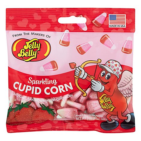 Jelly Belly Candy Sparkling Cupid Corn Strawberry - 3 Oz