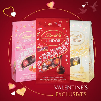 Lindt LINDOR Valentines Milk Chocolate Candy Truffles Bag - 8.5 Oz - Image 4