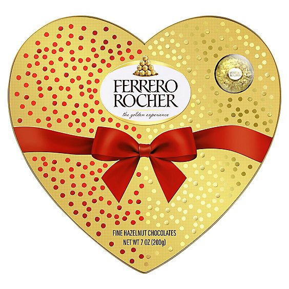 Ferrero Rocher Heart Fine Hazelnut Chocolate 16 Count - 7 Oz