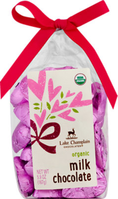 Lake Champ Org Milk Choc Hrts - 5.9 OZ