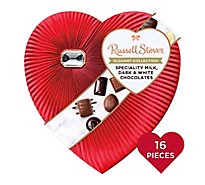 Russell Stover Valentines Elegant Heart Milk Dark & White Chocolate Gift Box- 8 Oz