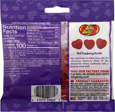 Jelly Belly Candy Hearts Red Raspberry - 2.75 Oz - Image 5