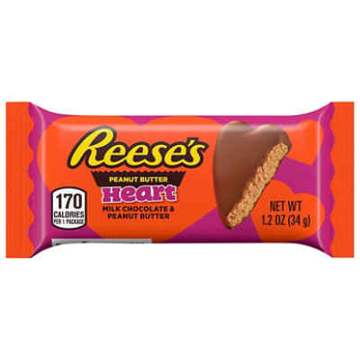 Hershey's Milk Chocolate Peanut Butter Heart Valentines - 1.2 Oz - Image 1