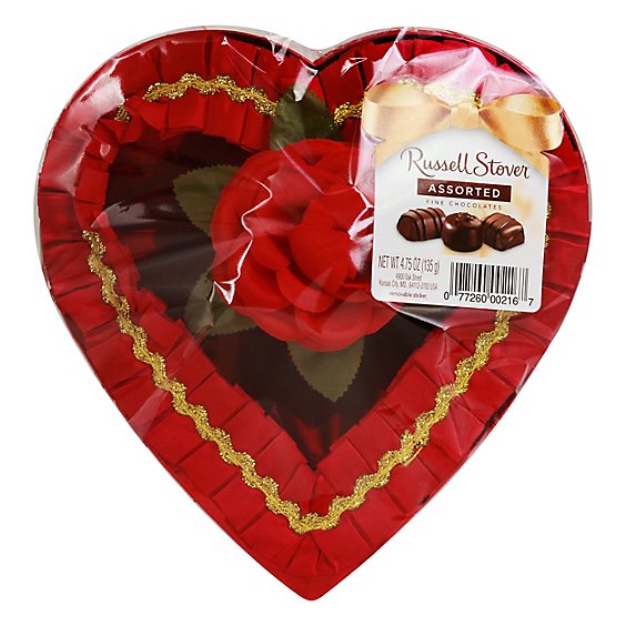 Russell Stover Chocolates Red Fancy Heart Assorted Fancy Heart - 4.75 OZ