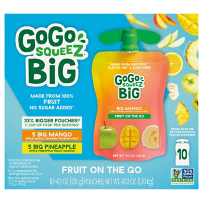 Gogo Squeez Apple Mango Banana Passion F - 4.2 OZ - jewelosco