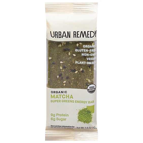 Urban Remedy Organic Matcha Super Greens Energy Bar - 1.6 OZ