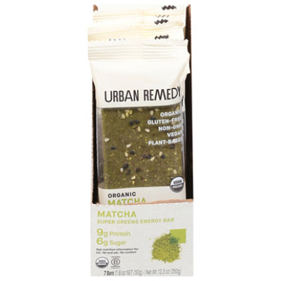 Urban Remedy Organic Matcha Super Greens Energy Bar - 7 Bar Box - 11.1 OZ - Image 3