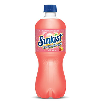 Sunkist Strawberry Lemonade Soda Bottle - 20 Fl. Oz. - Image 1