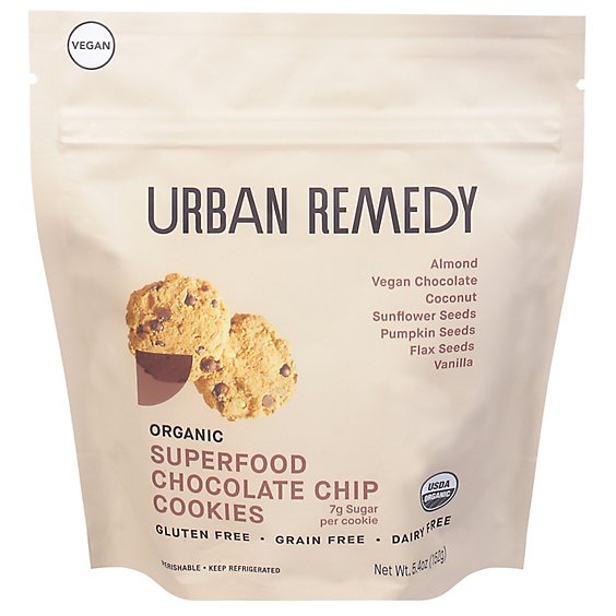 Urban Remedy Organic Superfood Chocolate Chip Cookie - 5.3 OZ