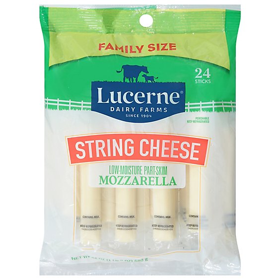 Lucerne Cheese String Mozzarella - 24 OZ