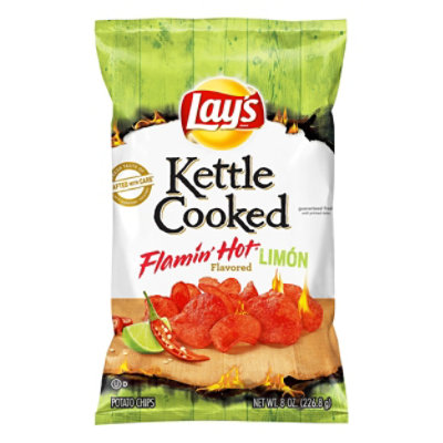 Lays Kettle Cooked Flamin Hot Limon - 8 OZ - Image 3