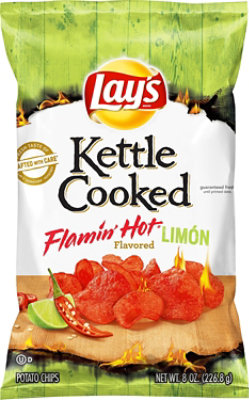 Lays Kettle Cooked Flamin Hot Limon - 8 OZ - Image 2