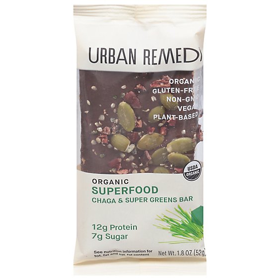 Urban Remedy Superfood Chaga And Super Greens Bar - 1.8 OZ