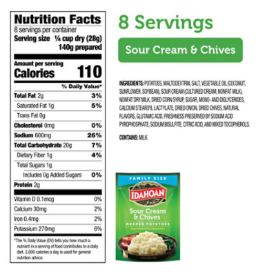 Idahoan Sourcream & Chive Family Size Potatoes - 8 OZ - Image 2