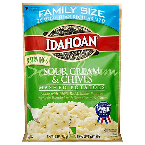 Idahoan Sourcream & Chive Family Size Potatoes - 8 OZ