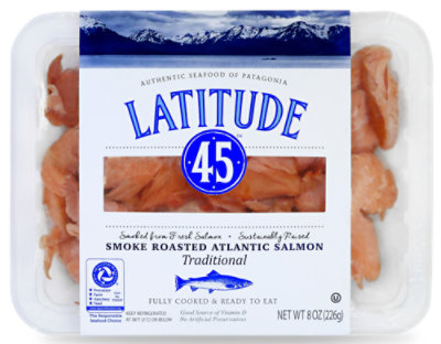 Latitude 45 Hot Smoked Atlantic Salmon Flakes - 8 Oz. - Image 1