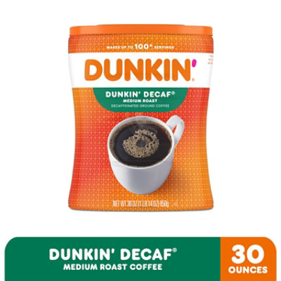 Dunkin Decaffeinated Original Blend Coffee Canister - 30 OZ - Image 2