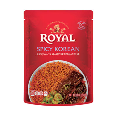 Royal Rice Ready To Heat Seasoned Basmati Spicy Korean - 8.5 Oz
